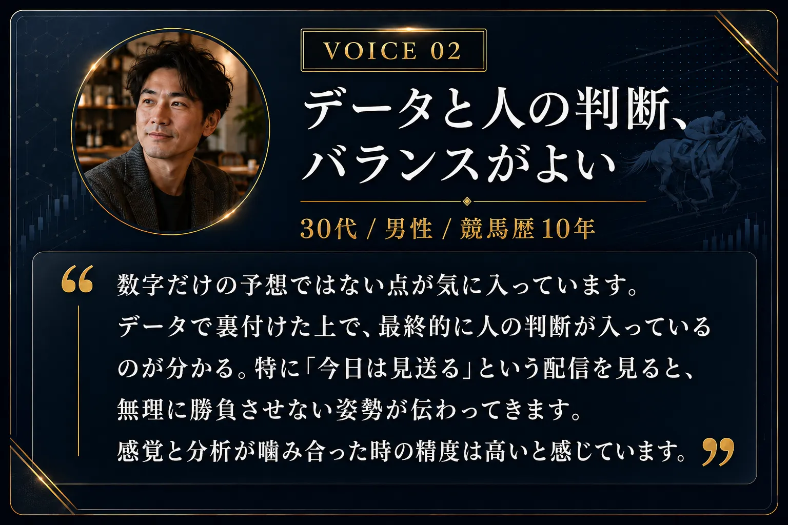 VOICE 02 データと人の判断、バランスがよい